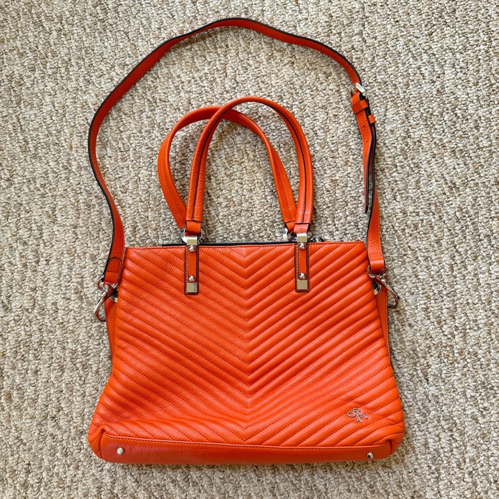 orYANY Orange Crossbody Tote Bag - EUC